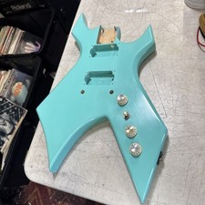 80 BC Rich NJ series Warlock Electric Body Blue Refin  Luthier Build Project