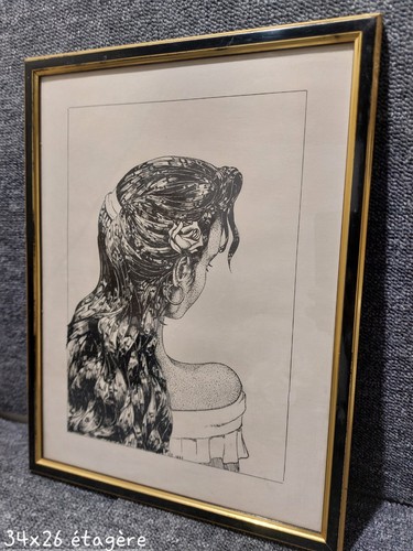 Dessin original encre - , signé