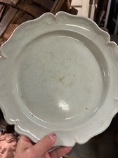 Terracotta Plate Fine Earthenware Moustaches Antique Ceramic Dishes Creil White