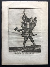 II / Habit de Plombier maker of combs ca 1695 original copperplate