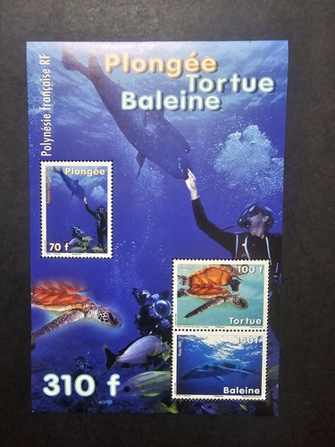 Timbre polynésie plongé - timbre,