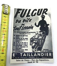 OLD ADVERTISING POSTER CAR MOTORCYCLE TRAILER FULGUR