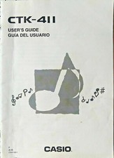 Casio CTK-411 (and CTK-431) Electronic Keyboard Original Owner's Manual Book.
