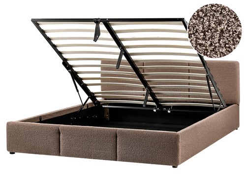 Lit double avec coffre sous - lit,