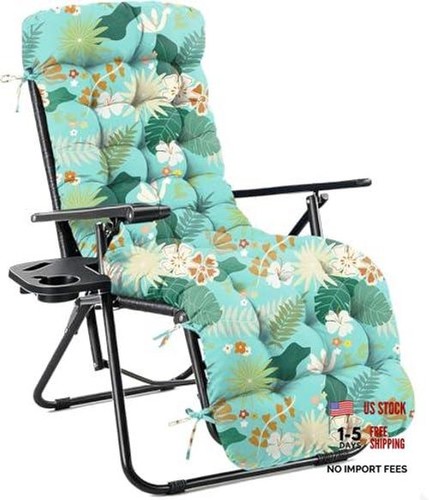Green flower leaf patio chaise - green,