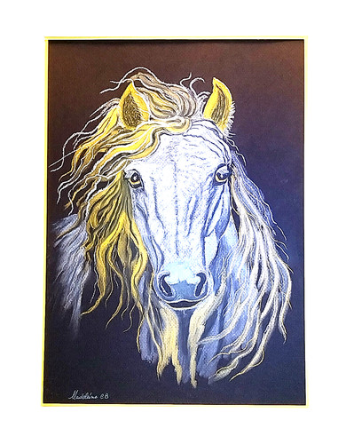 Pastel animal painting pale - pastel,