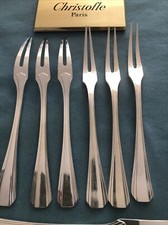 CHRISTOFLE  BORÉAL. 9 Fourchettes À Escargot 2 Dents. Très Bon État