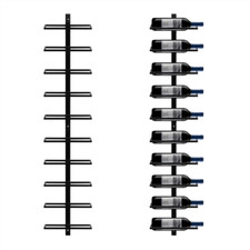 2 x Étagère à Vin Casier à Bouteilles Porte Bouteille Range Murale Métallique