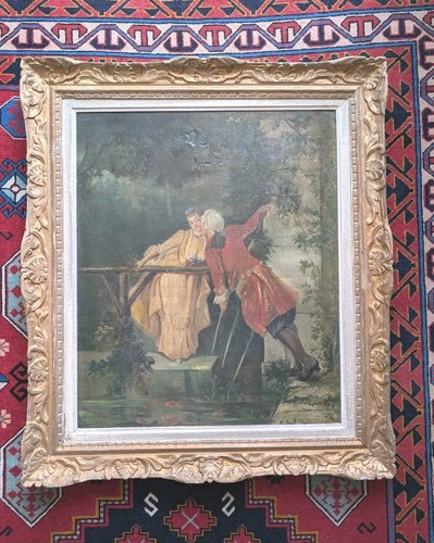 Tableau ancien xixe - xixe, scène