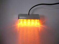FEU CLIGNOTANT ECLAIRAGE PLAQUE MOTO CUSTOM TRIKE SCOOTER TUNING 5 LEDS ORANGE
