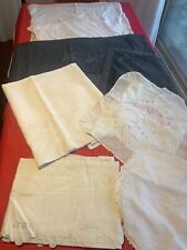 4 SETS BABY SHEET HAND EMBROIDERED / CRIB / BAPTISM / BABY BED LINEN ANTIQUE / 4686M0