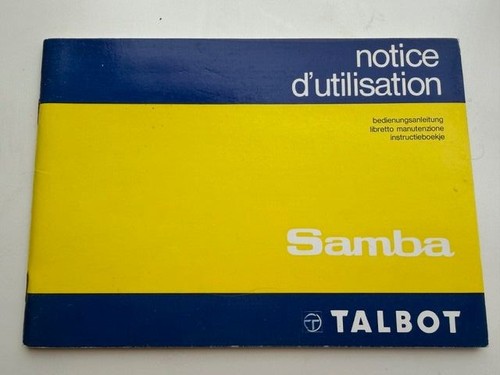 Talbot samba 1ère - samba,