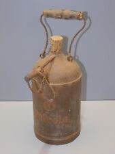 -ANCIEN PETIT  BIDON PETROLE 1 METAL POIGNEE BOIS Déco GARAGE CUISINE  D