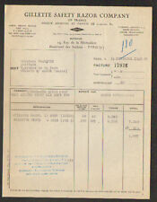 PARIS (II°) RAZOR BLADES "GILLETTE SAFETY RAZOR Company" in 1949