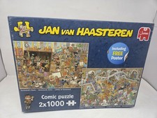 Jan Van Haasteren 2 x1000pc Puzzles Rembrandt's Studio & Gallery Of Curiosities