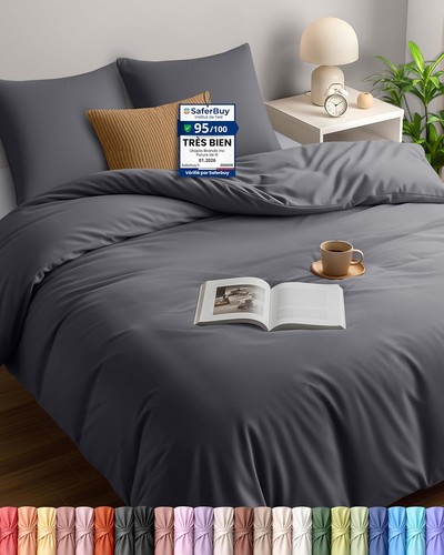 Housse couette 220x240cm - couette, gris