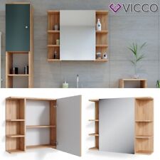 Armoire miroir Armoire de toilette Meuble de salle de bain Fynn chêne vert Vicco