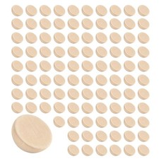 100 PièCes 20 Mm Demi-Perles en Bois, Boules de Bois Rondes Naturelles Fend8042