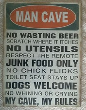 Plaque murale MDF Man Cave