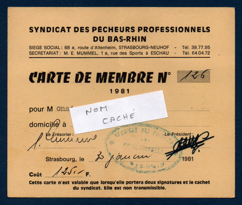 France 1981 carte pècheur - carte,
