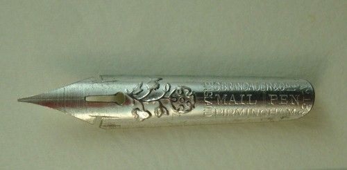 Plume mail pen fleur relief - ,