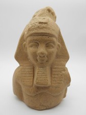 EGYPT: LARGE EGYPTIAN PIGGY BANK PHARAOH RAMSES II RESIN FIGURINE 21 cm