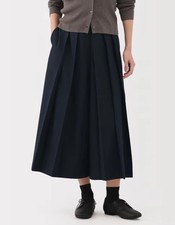 MUJI black Double Weave Hakama Pants Wide leg Trousers size XL