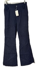 Pantalon Curduroy High-Waist Flare Pants - Navy - Size L - New