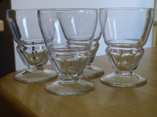 Anciens verres vin en - 4,