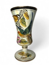 Bequet Quaregnon, vase piédouche à décor d’oiseau vers 1950