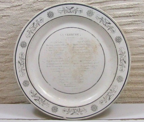 Assiette creil faience - creil, fine