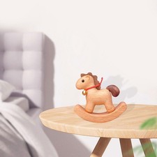 Cheval à bascule en bois décoratif, sculpture de cheval, petit objet artisanal