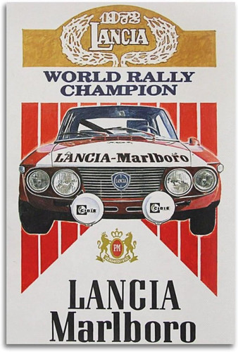 Vintage rally car poster for - car,
