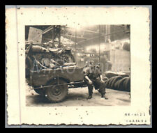 Photo, WW2, mécanicien avec moto sur remorque à l'inst., 5026-1256#