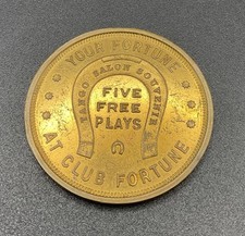 1937-1948 Tango Salon Free Play Token Reno Nevada Five Free Play Coin/Token Rare