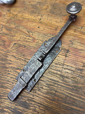 Verrou bas ancien en fer forgé 23 cm ,ferrure penture clenche serrure