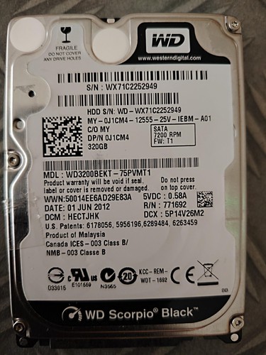 Disque dur interne 320 - wd,