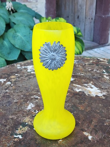 Vase art deco fleur etain - art,