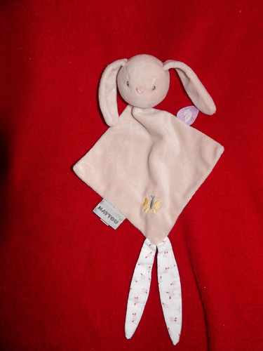 Doudou plat nattou lapin - lapin, beige