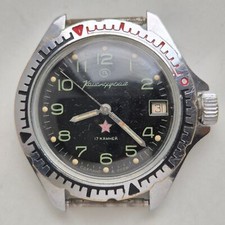 Montre de plongée vintage Vostok Komandirskie étoile soviétique russe 2414...