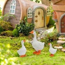 3x Statues d'oie Figurines