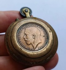 briquet essence monnaie George V poilu WWI petrol lighter rare trench art