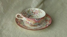 ANTIQUE SARREGUEMINES PORCELAIN TEA CUP MINTON DECOR MODEL NO. 216* N10