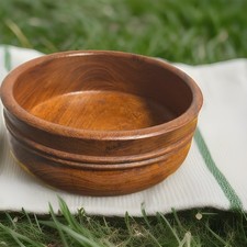 Vintage Teakwood Serving Bowl Large Dough 10"X4" Denmark Danish Design