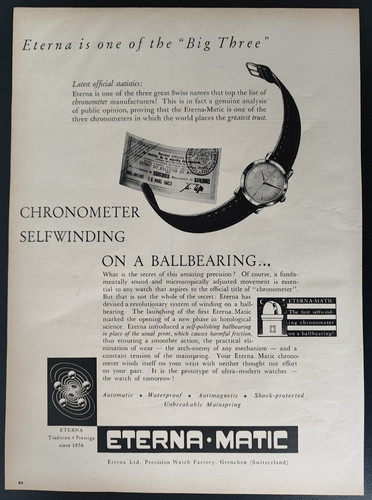 Eterna matic chronomètre - eterna,