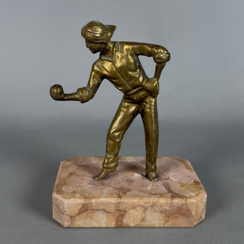 Statue bronze joueur de - en,