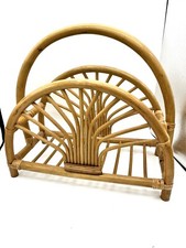 Pretty Vintage 70s Clear Wicker Bamboo Rattan Magazine Rattan Decorative Design