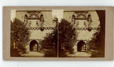 Germany, Heidelberg, Gate d&#039;Castle Entrance, Vintage Stereo, ca.1870 A