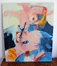 ANCIEN TABLEAU HUILE SUR TOILE