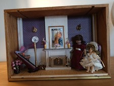 Joli diorama salon avec